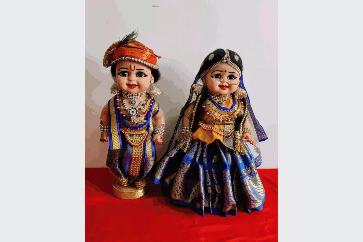 Radha Krishna Doll Set - Puja Celebrations