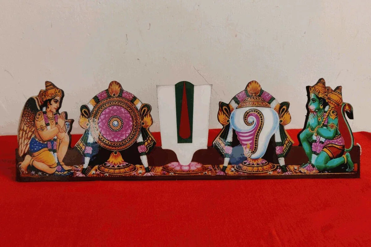 Thenkalai Shankh Chakra Namam Stand - Puja Celebrations