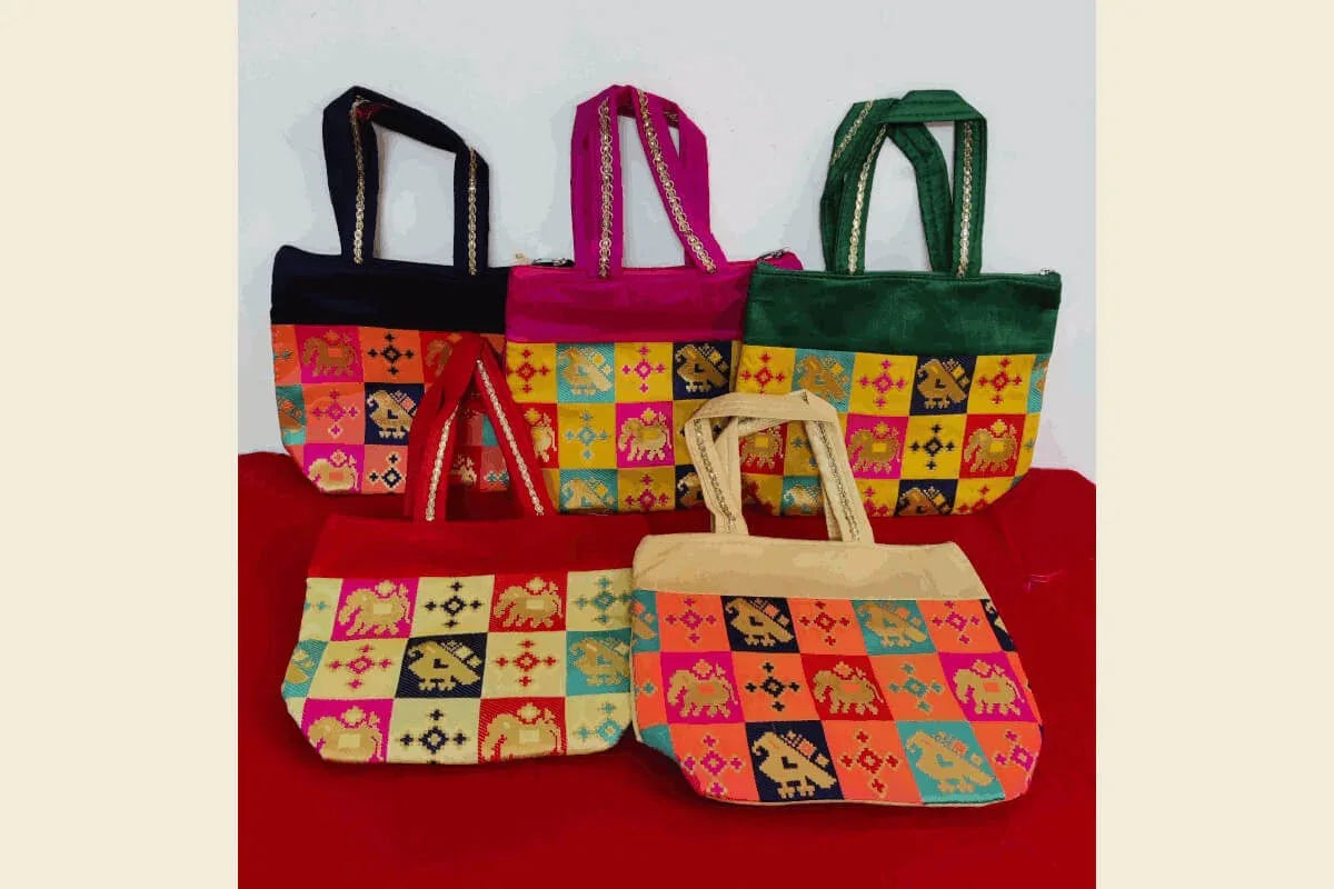 Patola Print Handbags - Puja Celebrations