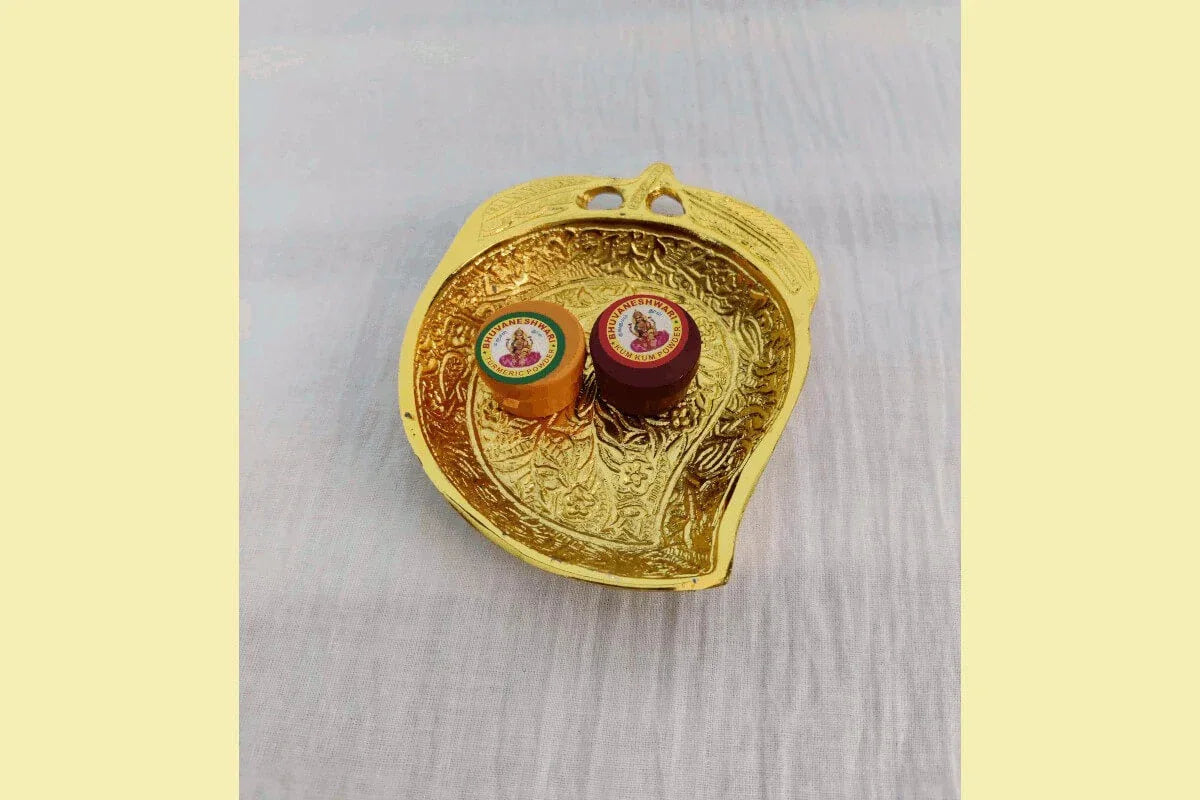 Gold Mango Tray Tambulam Set - Puja Celebrations
