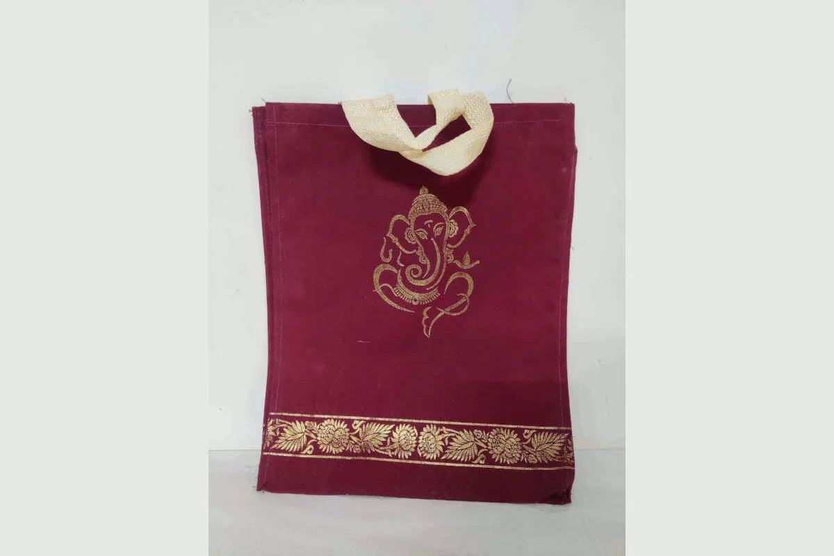 Ganesha Gada Cotton Bag - Puja Celebrations