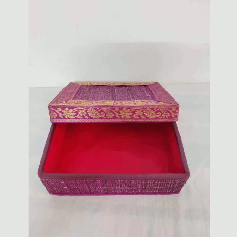 Rectangle Korai Mat Box - Puja Celebrations