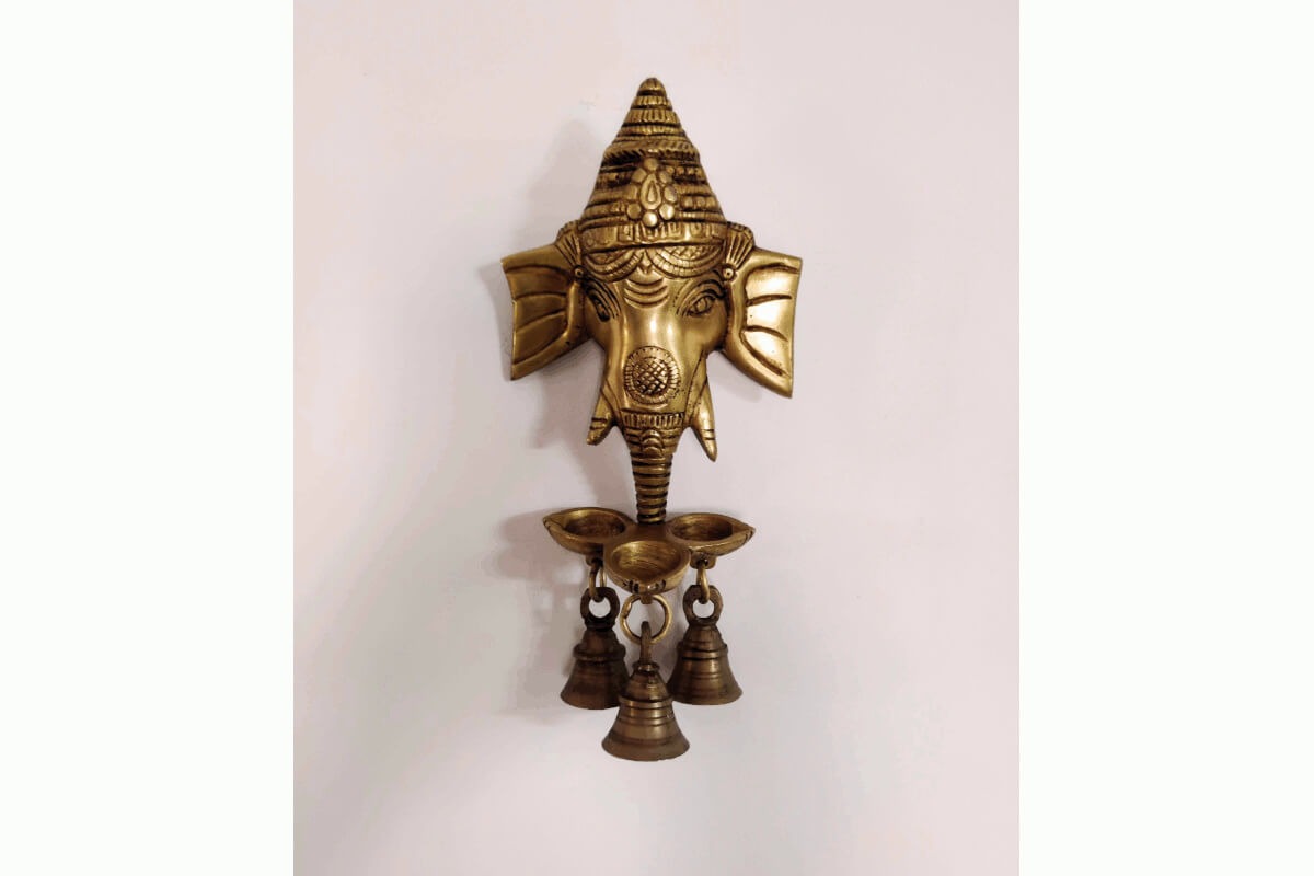 Brass Ganesha Hanging Diya