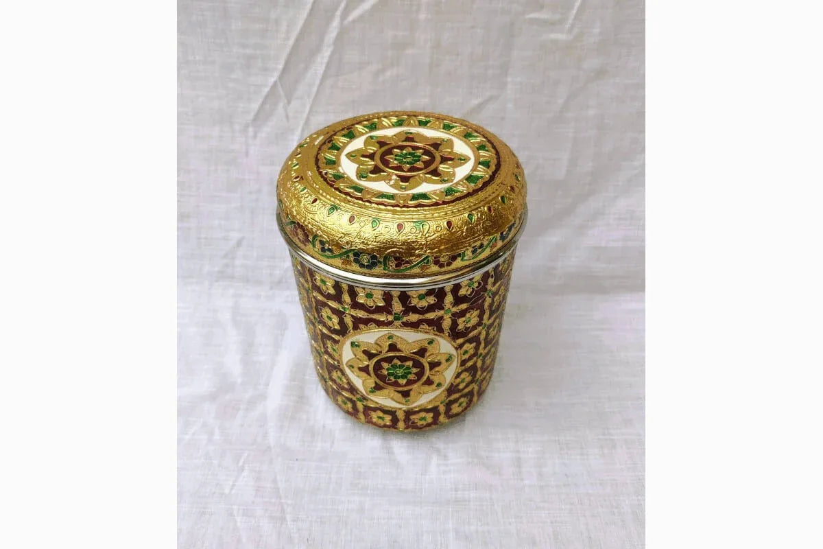 Meenakari Steel Dabba No 13 - Puja Celebrations