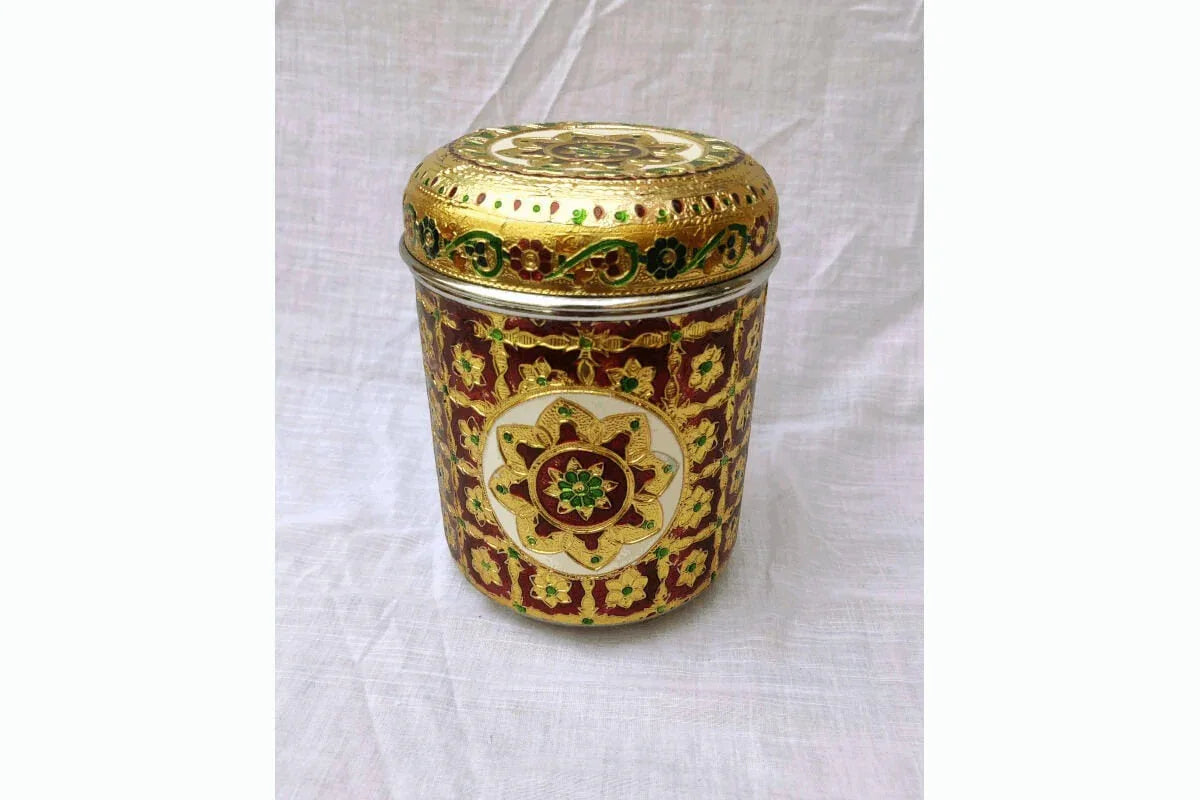 Meenakari Steel Dabba No 12 - Puja Celebrations
