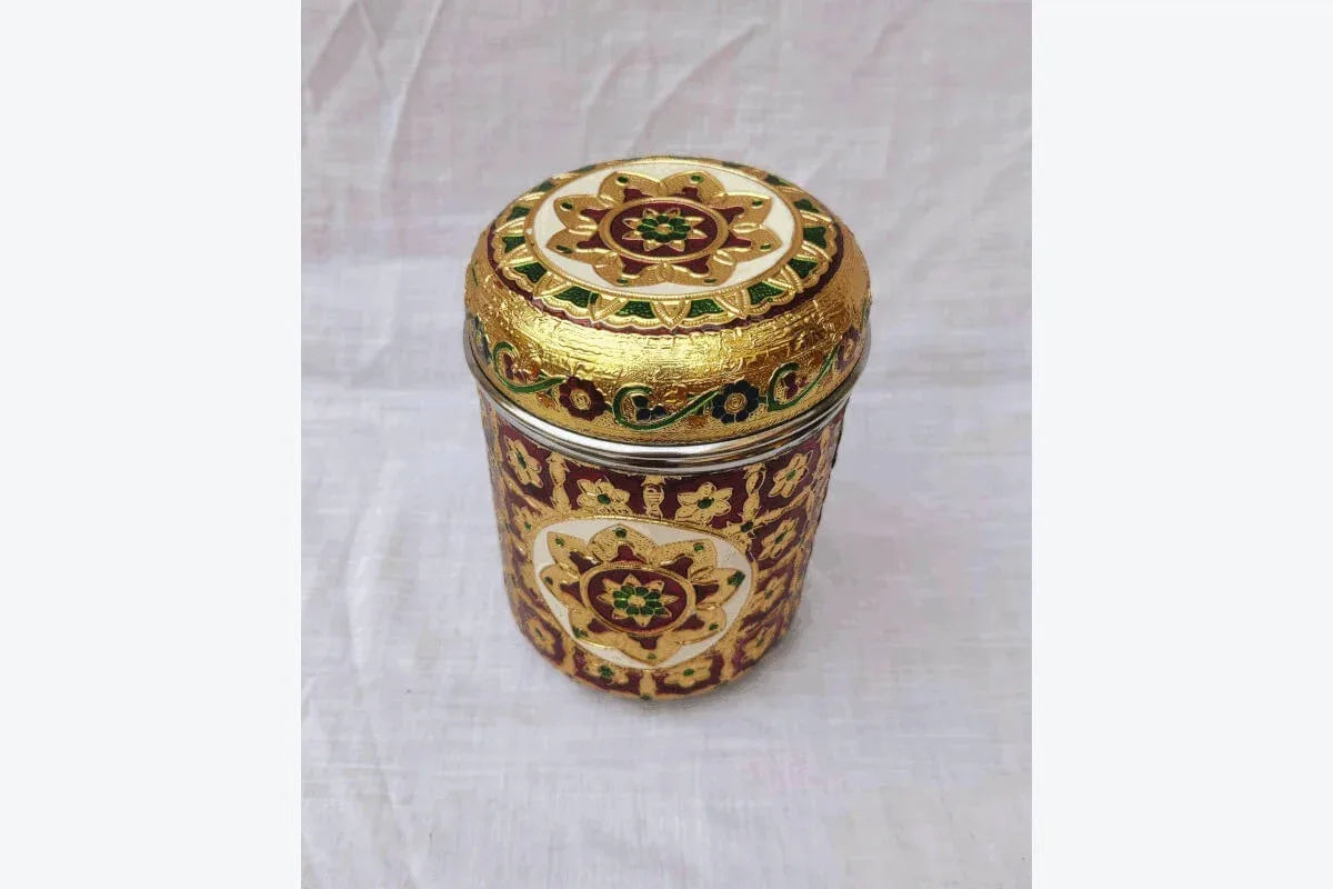 Meenakari Steel Dabba No 11 - Puja Celebrations