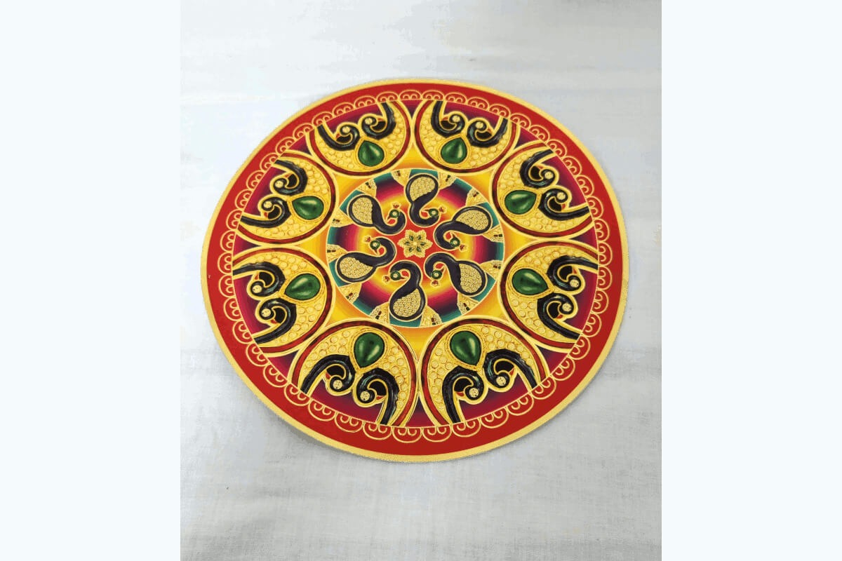 3D Rangoli Kolam Sticker