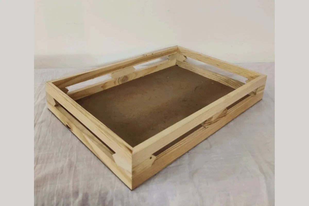 Pine Wood Tray - Puja Celebrations