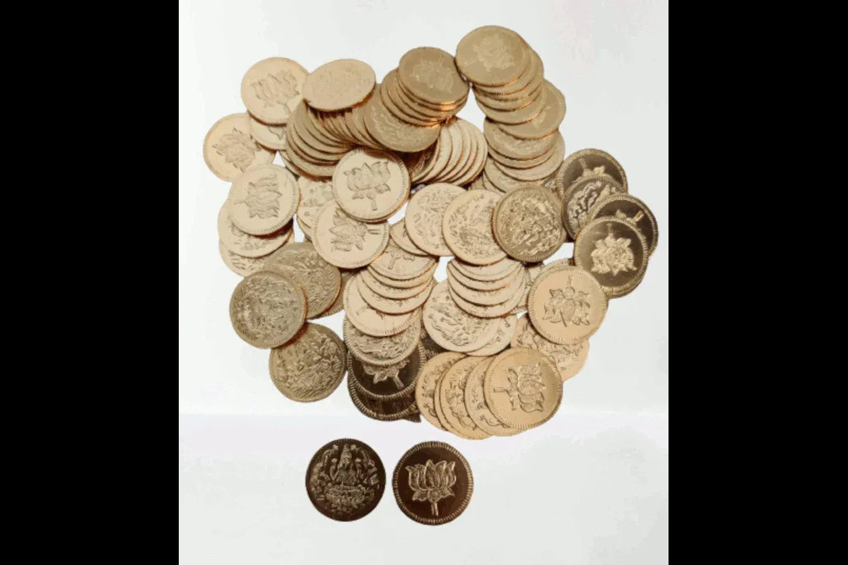 Copper Lakshmi Kubera Coins - Puja Celebrations