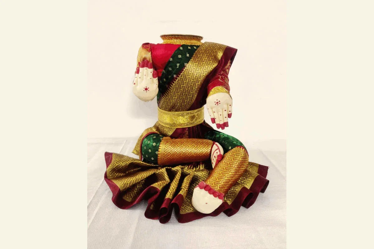 Varamahalakshmi Sitting Doll Stand - Puja Celebrations