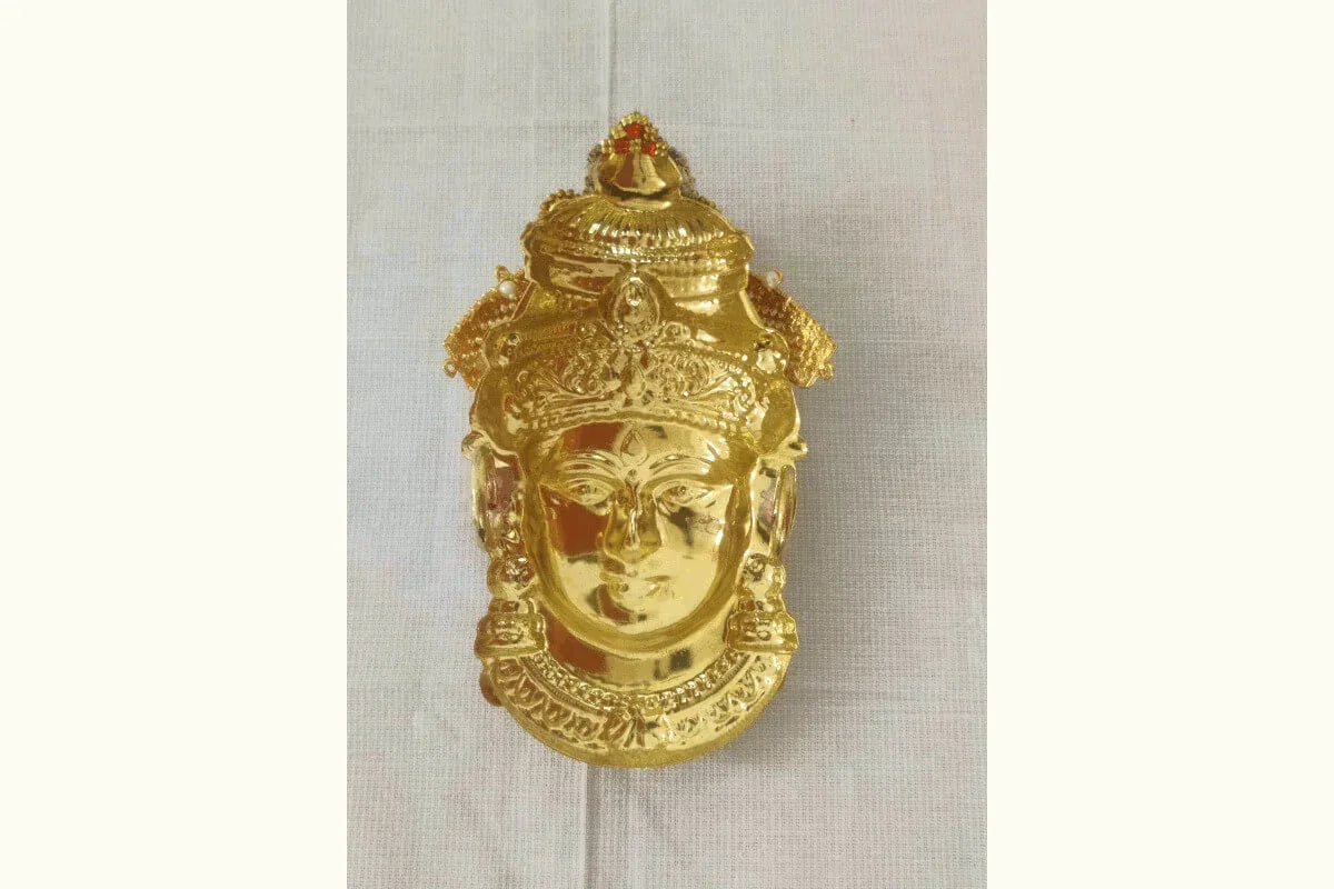 Gowri Decorated Face Gold - Puja Celebrations
