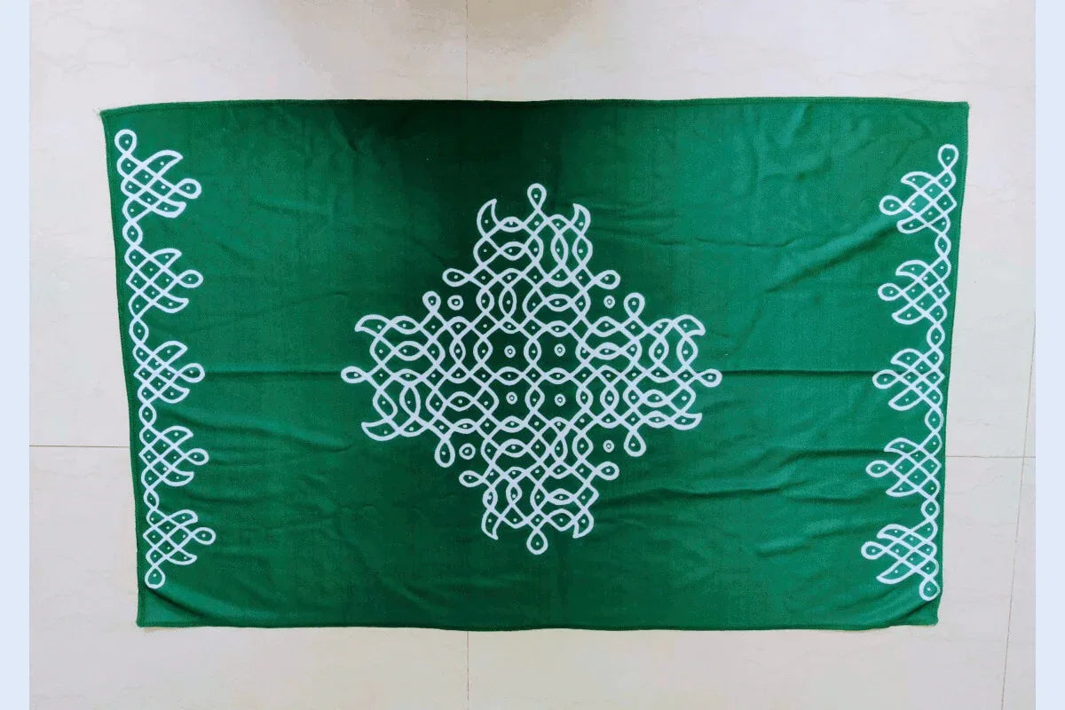 Rangoli Kolam Design Backdrop - Puja Celebrations