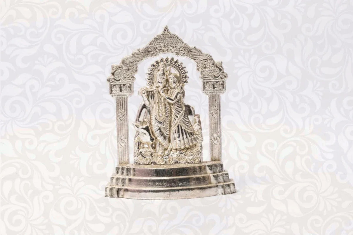 Radha Krishna Darbar Silver - Puja Celebrations