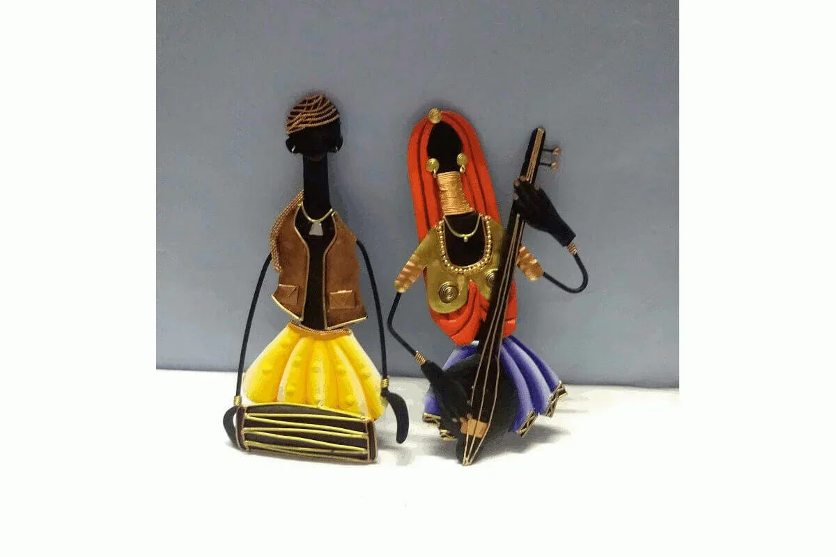 Rajasthani Couple Musical Wall Decor - Puja Celebrations