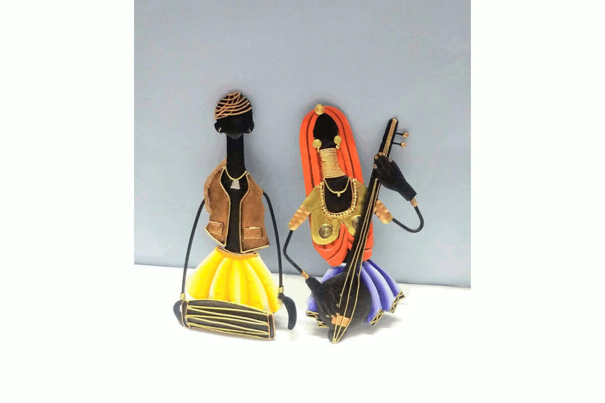 Rajasthani Couple Musical Wall Decor