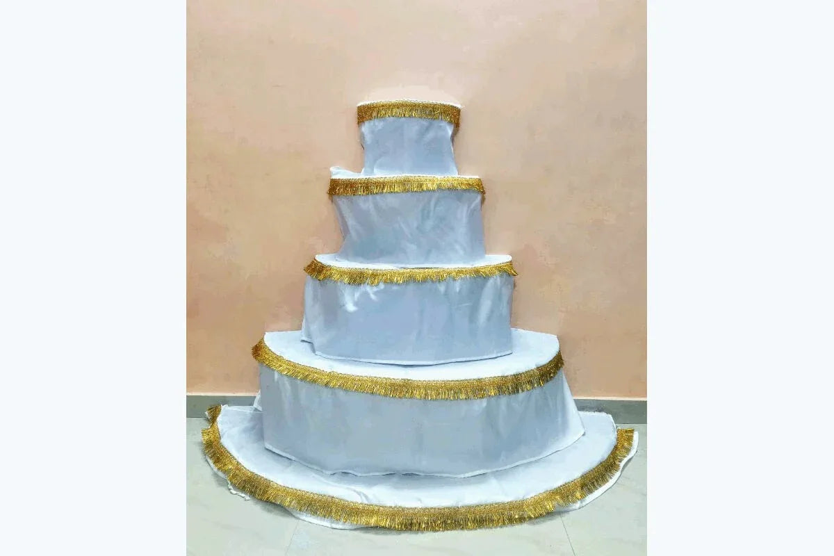 Semi Circular Golu Stand Cover - Puja Celebrations