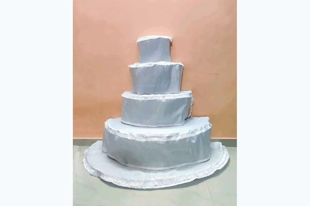 Semi Circular Golu Stand Cover - Puja Celebrations