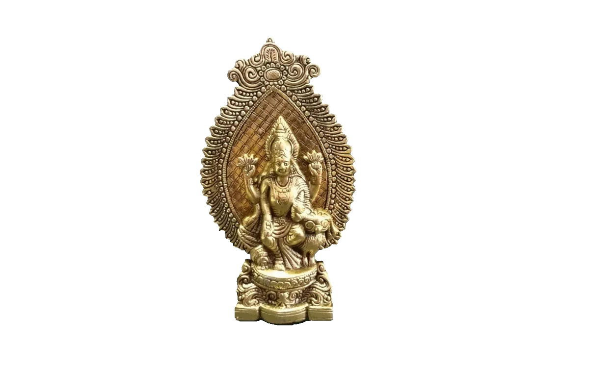 Lakshmi Gold Oxidised Idol - Puja Celebrations