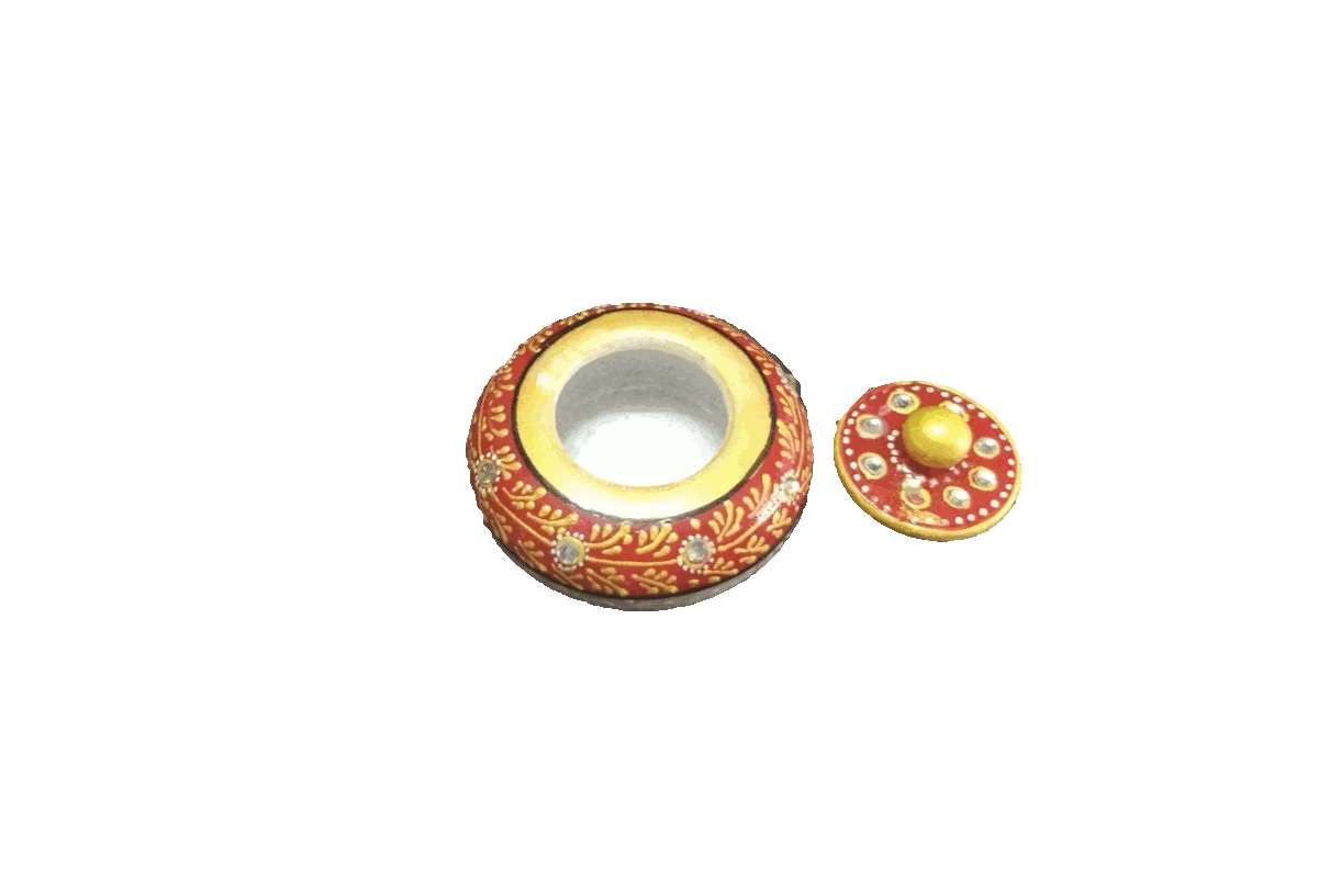 Marble Sindoor Kumkum Pot