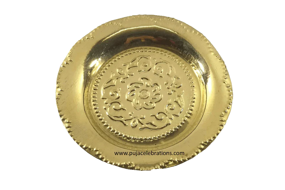 Brass Pooja Plate - Puja Celebrations