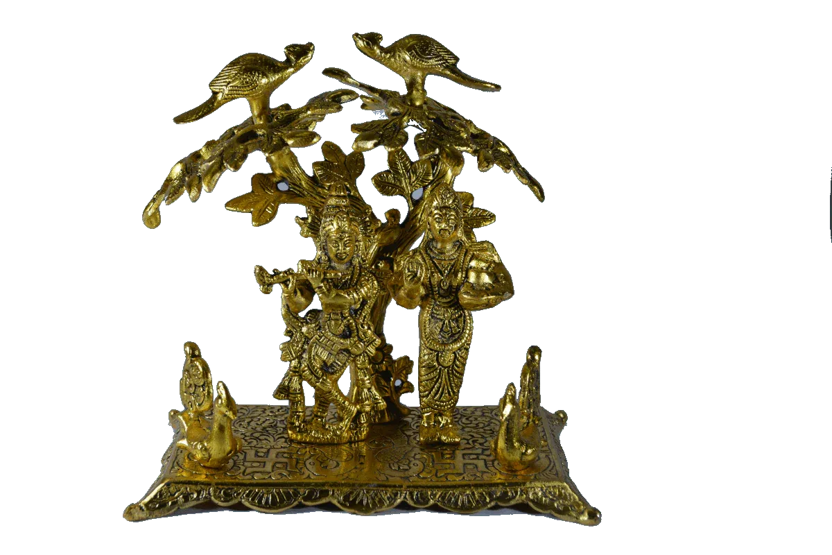 Radha Krishna Gold Tree - Puja Celebrations