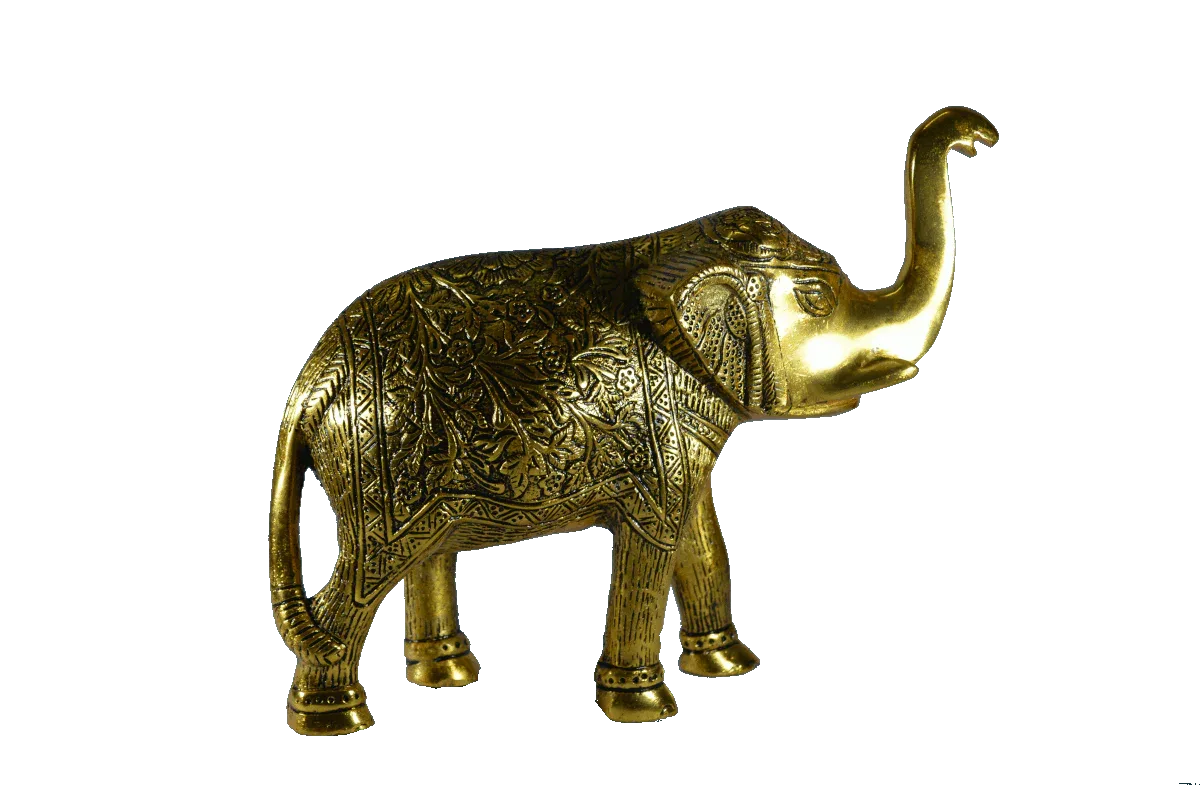 Golden Elephant Big - Puja Celebrations
