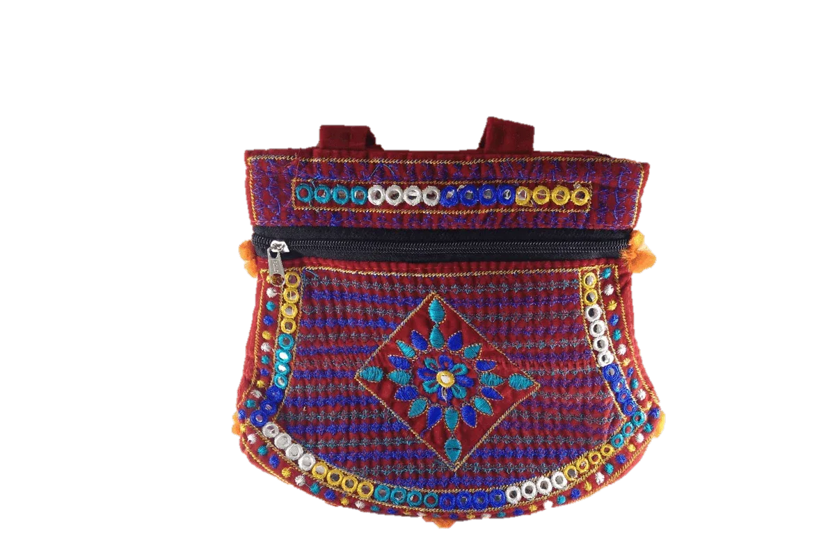 Designer Embroidered Handbag - Puja Celebrations