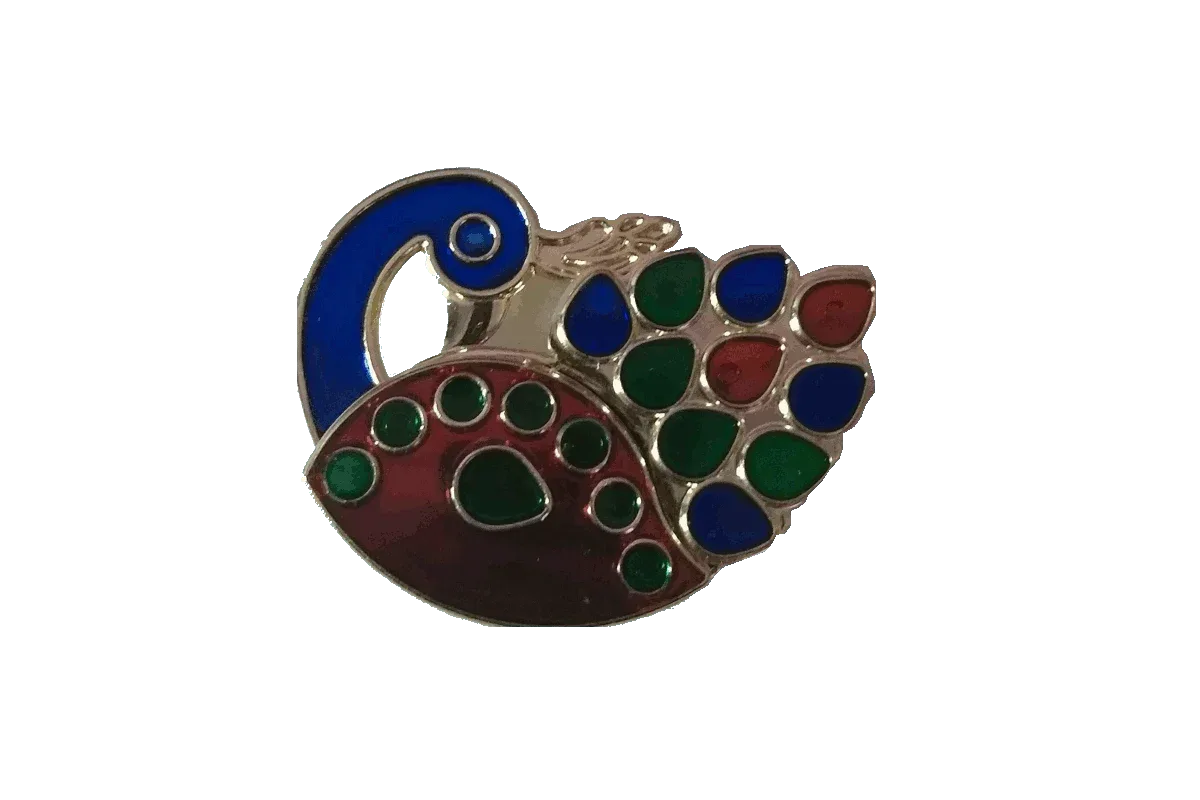 Peacock Meenakari Kumkum Box - Puja Celebrations