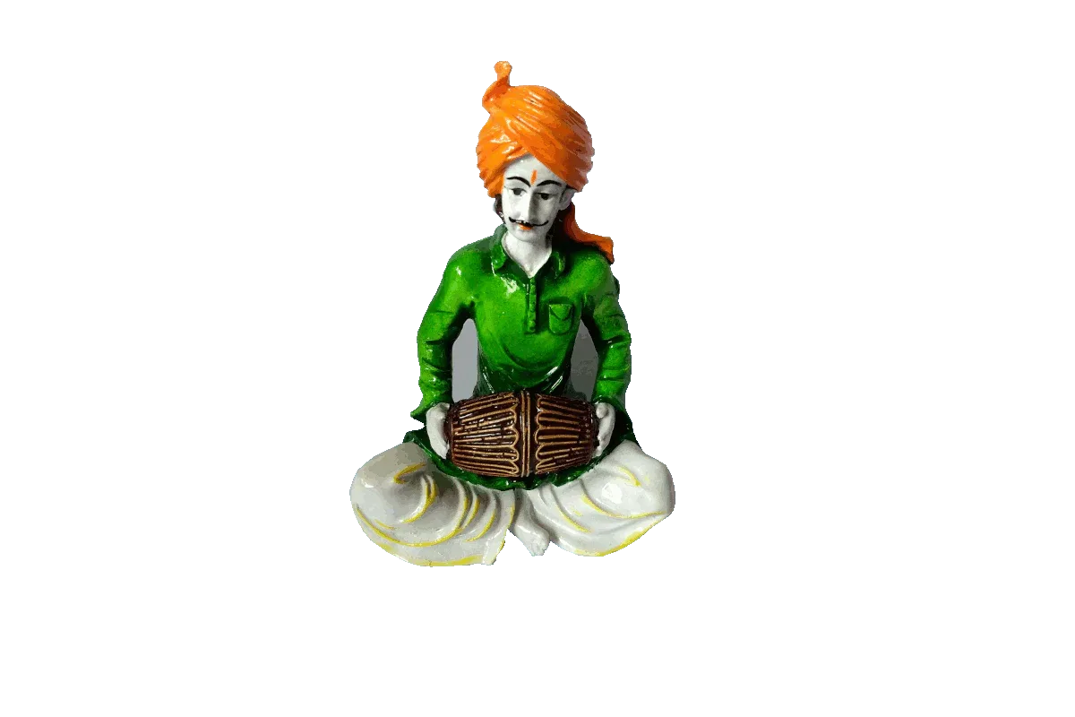 Rajasthani Man with Dholak - Puja Celebrations