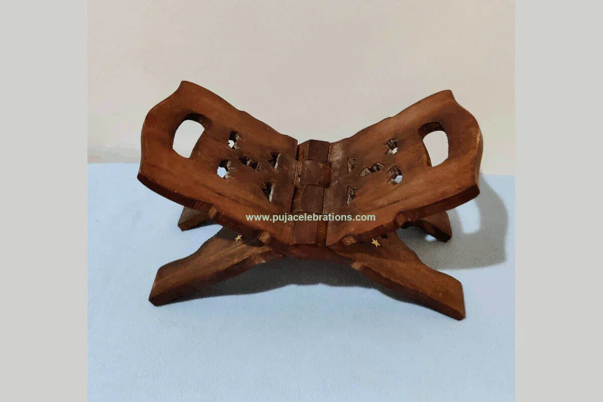 Wooden Book Stand - Puja Celebrations