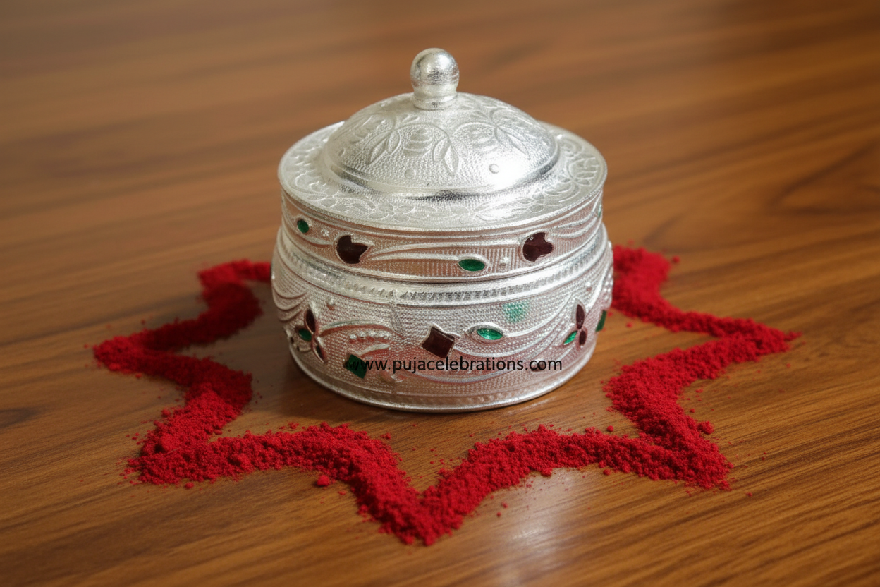 Sindoor Kumkum Dabbi Box - Puja Celebrations