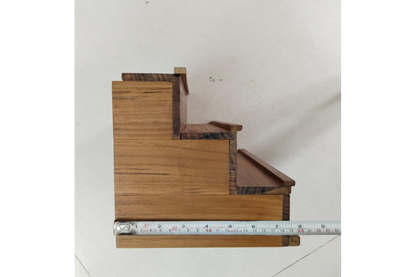 Authentic 3 step wooden golu stand assembled for Navaratri doll display