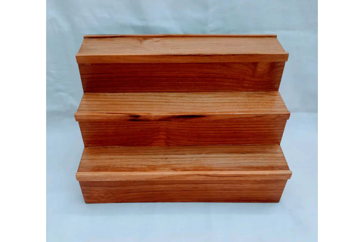 Teakwood 3 step mini Golu stand