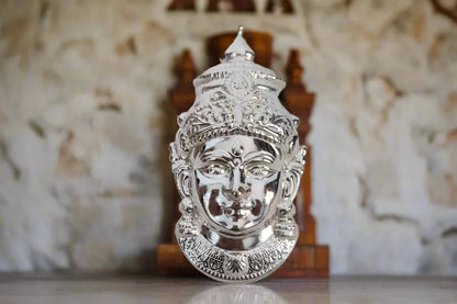 German Silver goddess facetraditional - Puja Celebrations