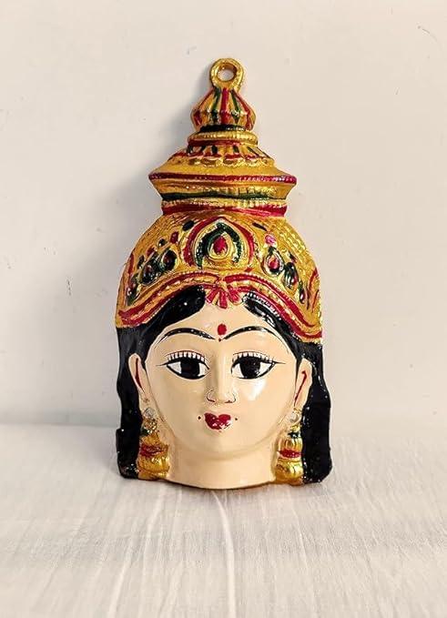 Varalakshmi Devi Amman Yellow Face Mukhvada - Puja Celebrations