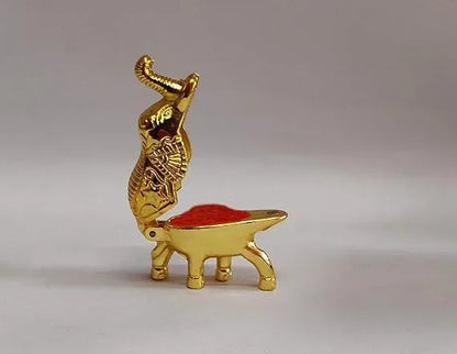 Elephant Shape Kumkum Box - Puja Celebrations
