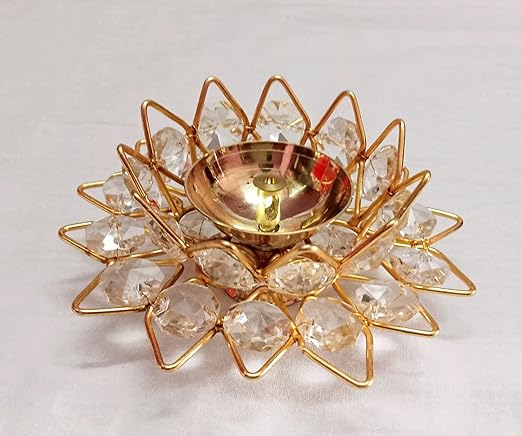 Crystal Flower Diya