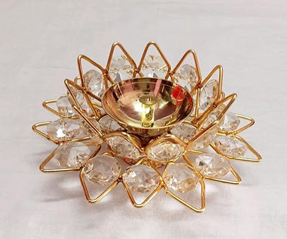 Crystal Flower Diya