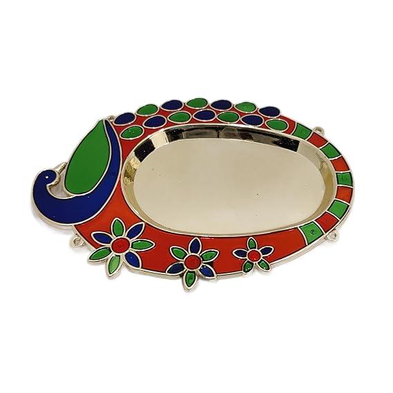 Single Peacock Kumkum Cups - Puja Celebrations