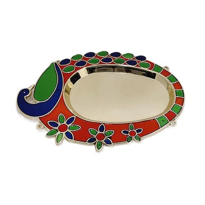 Single Peacock Kumkum Cups - Puja Celebrations