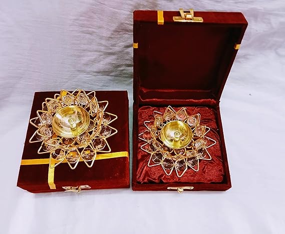 Crystal Flower Diya