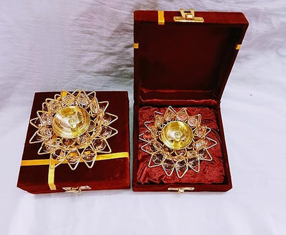 Crystal Flower Diya