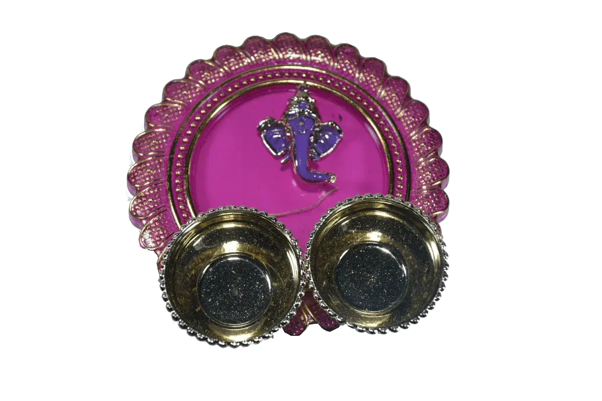 Tilak Shaped Ganesha Return Gift Platter