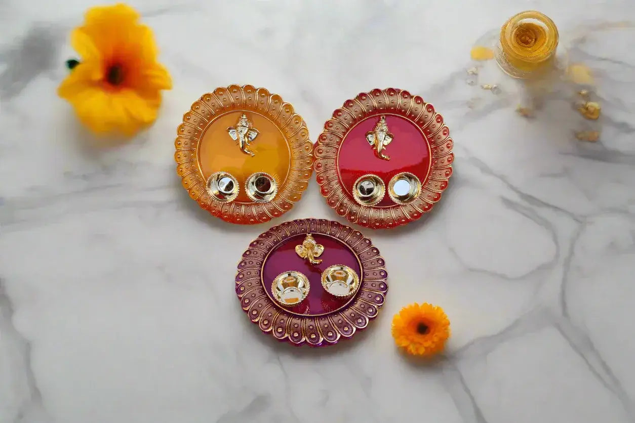 Decorative Acrylic Thali / Puja Celebrations
