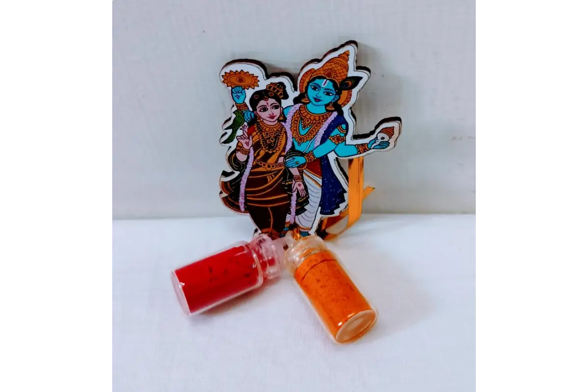 Haldi Kumkum Holder Andal Rangamannar Design – Elegant Puja Item for Festivals and Housewarming Gifts