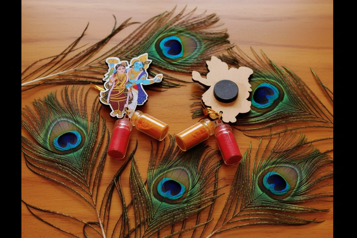 Andal Rangamannar Haldi Kumkum Holder – Traditional Puja Accessory for Wedding Return Gifts