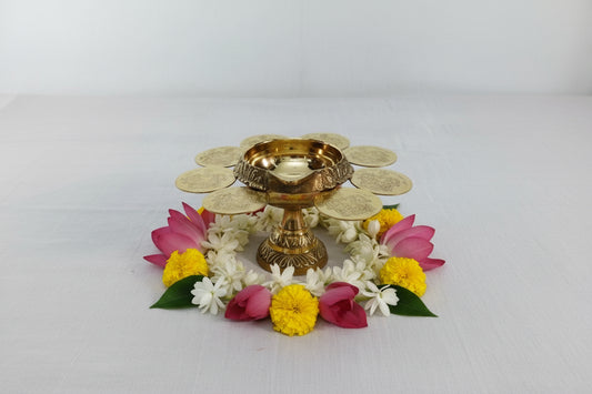 Ashtalakshmi Coin Diya Stand, Housewarming Return Gifts,