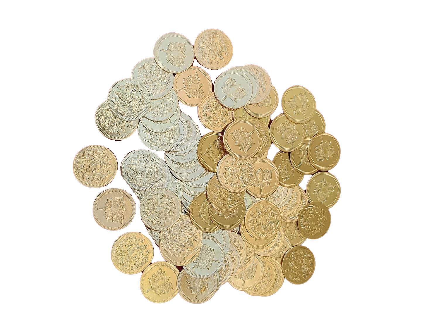 Brass Lakshmi Lotus Pooja Coins