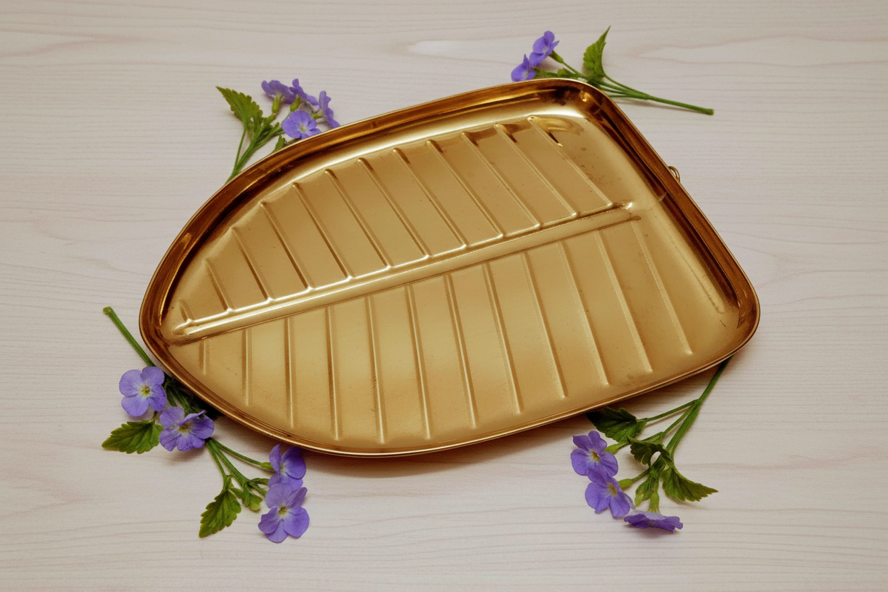 Brass Banana Leaf Plate
