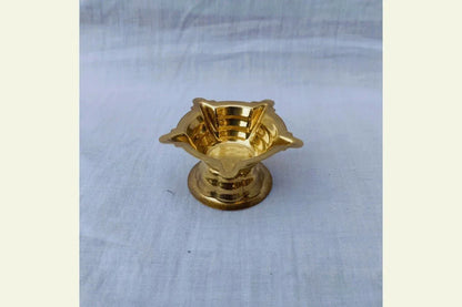 Traditional Brass Five Face Diya for daily pooja